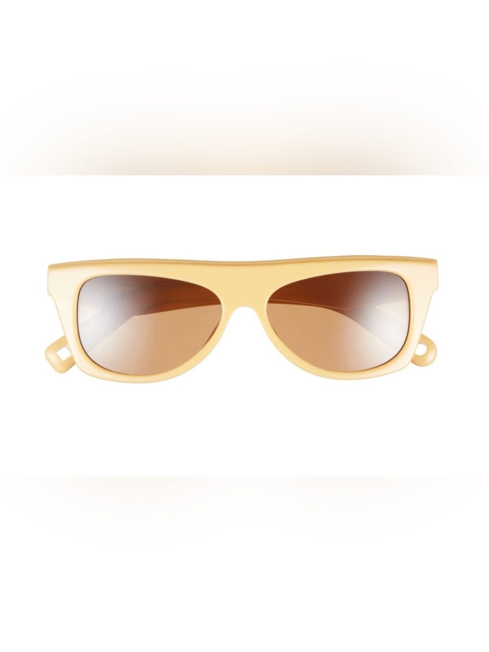 Jacquemus Cream Yellow Rectangular Sunglasses